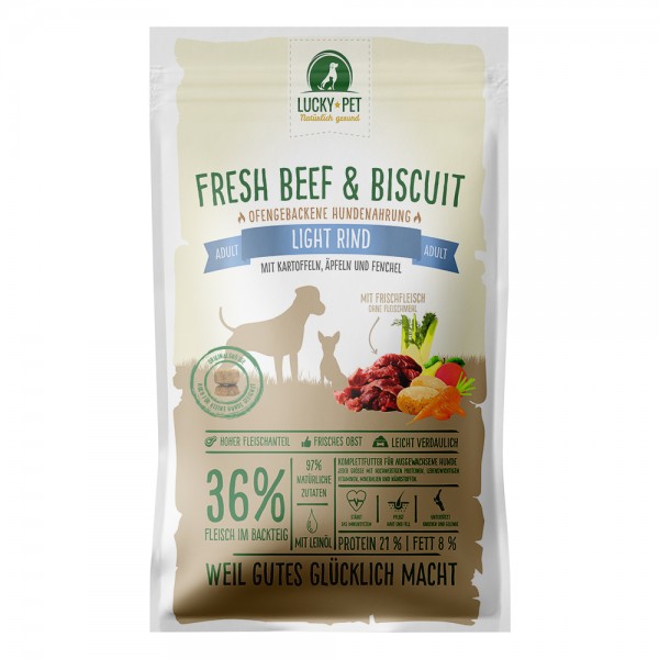 Lucky-Pet Fresh Beef & Biscuit Adult Light 12 kg